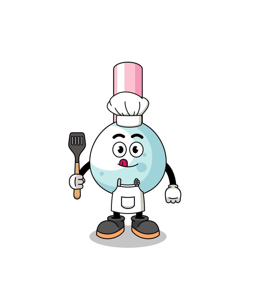 ilustración de mascota del chef de bastoncillos de algodón vector