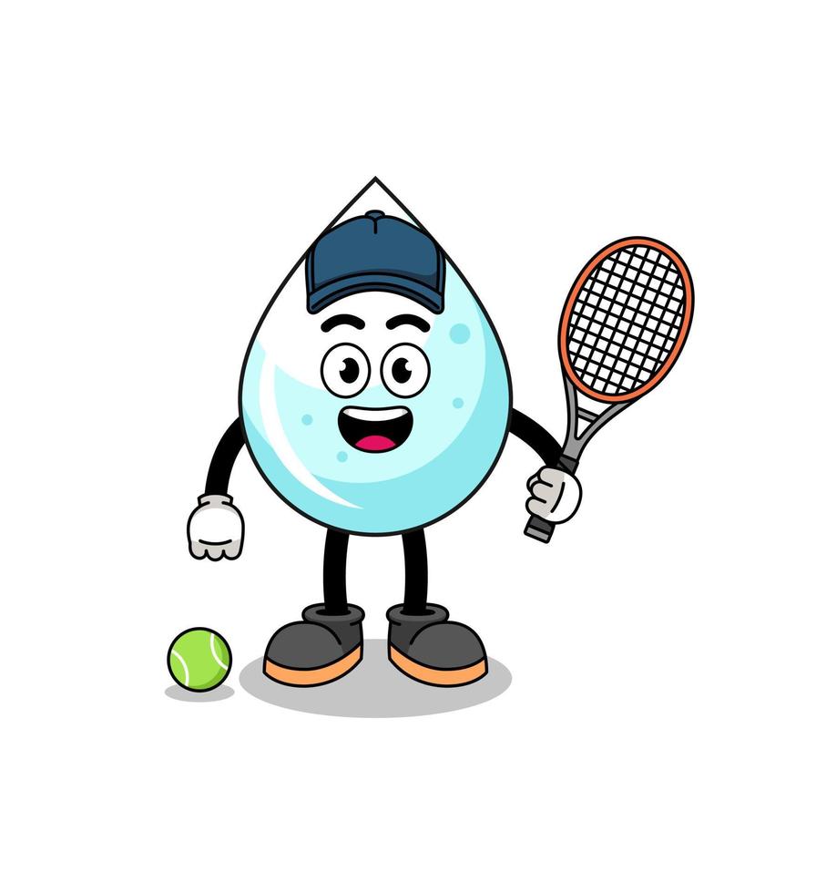 milk drop illustration as a tennis player vector