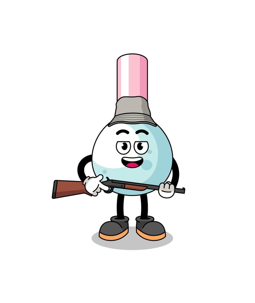 Cartoon Illustration of cotton bud hunter vector