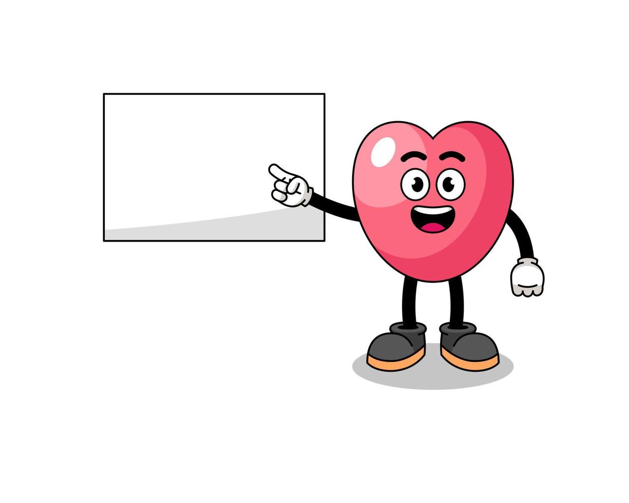 heart symbol illustration doing a presentation vector