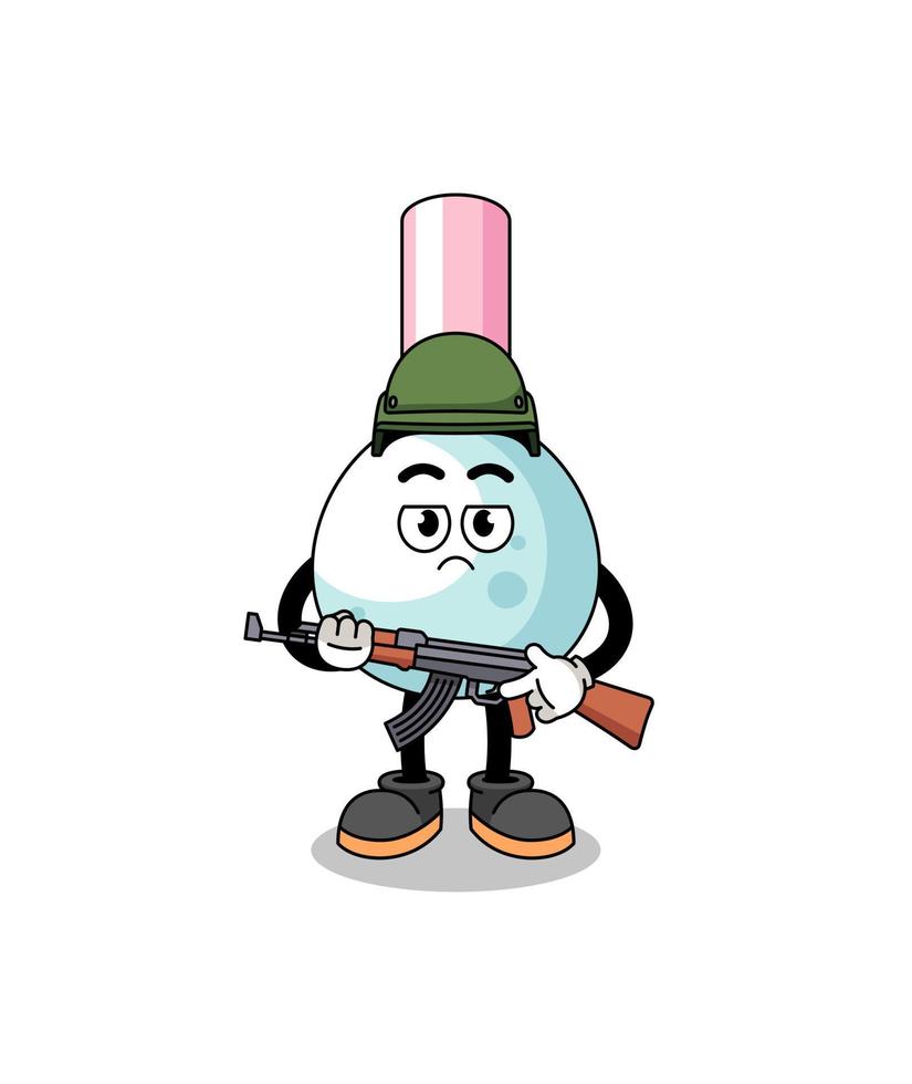 Cartoon of cotton bud soldier vector