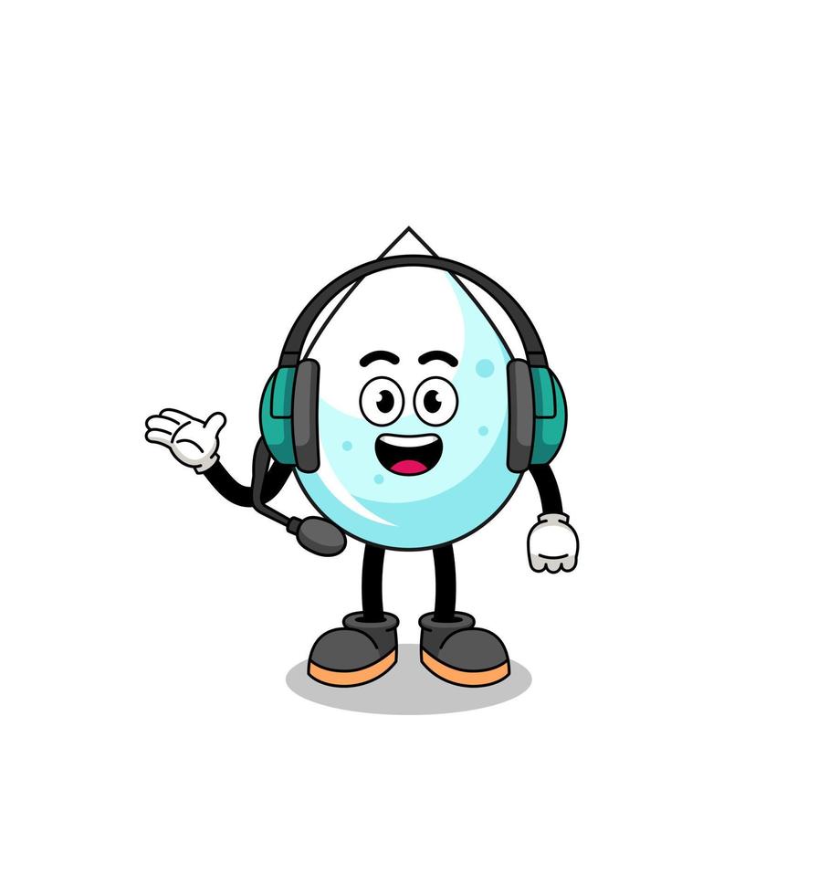 Mascot Illustration of milk drop as a customer services vector