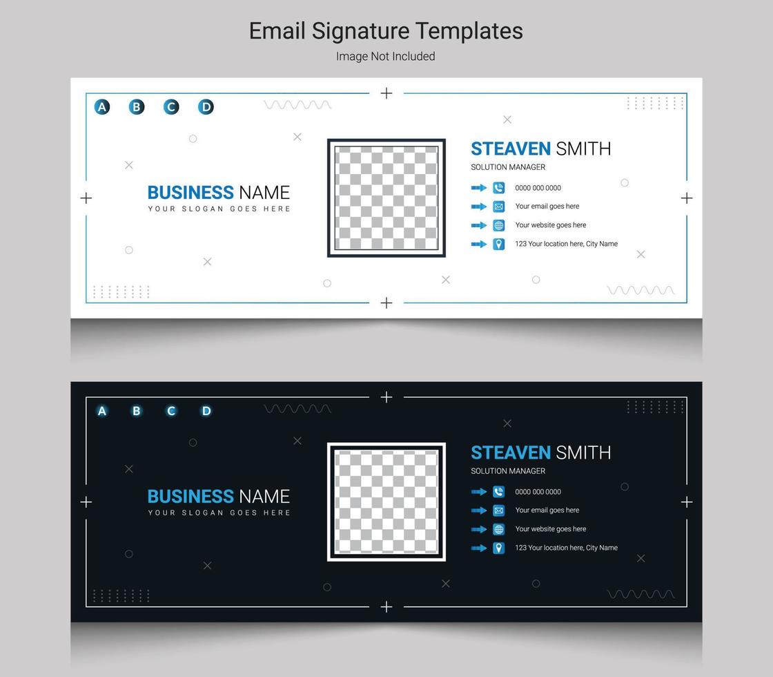 Email Signature Template Design vector