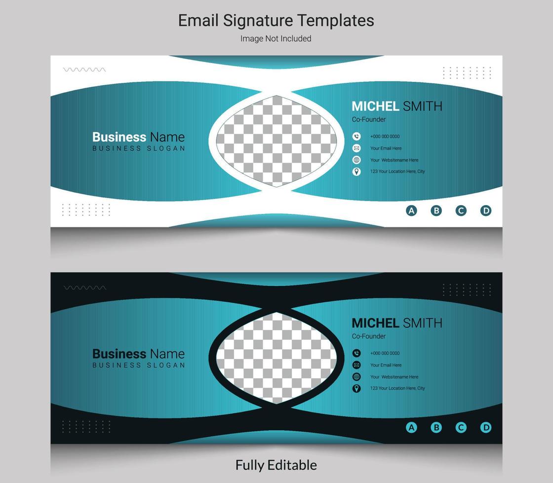 Email Signature Template Design vector