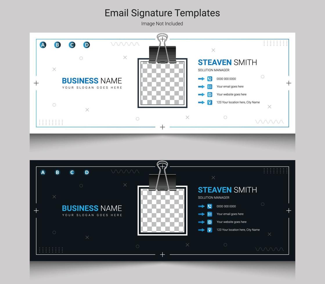 Email Signature Template Design vector