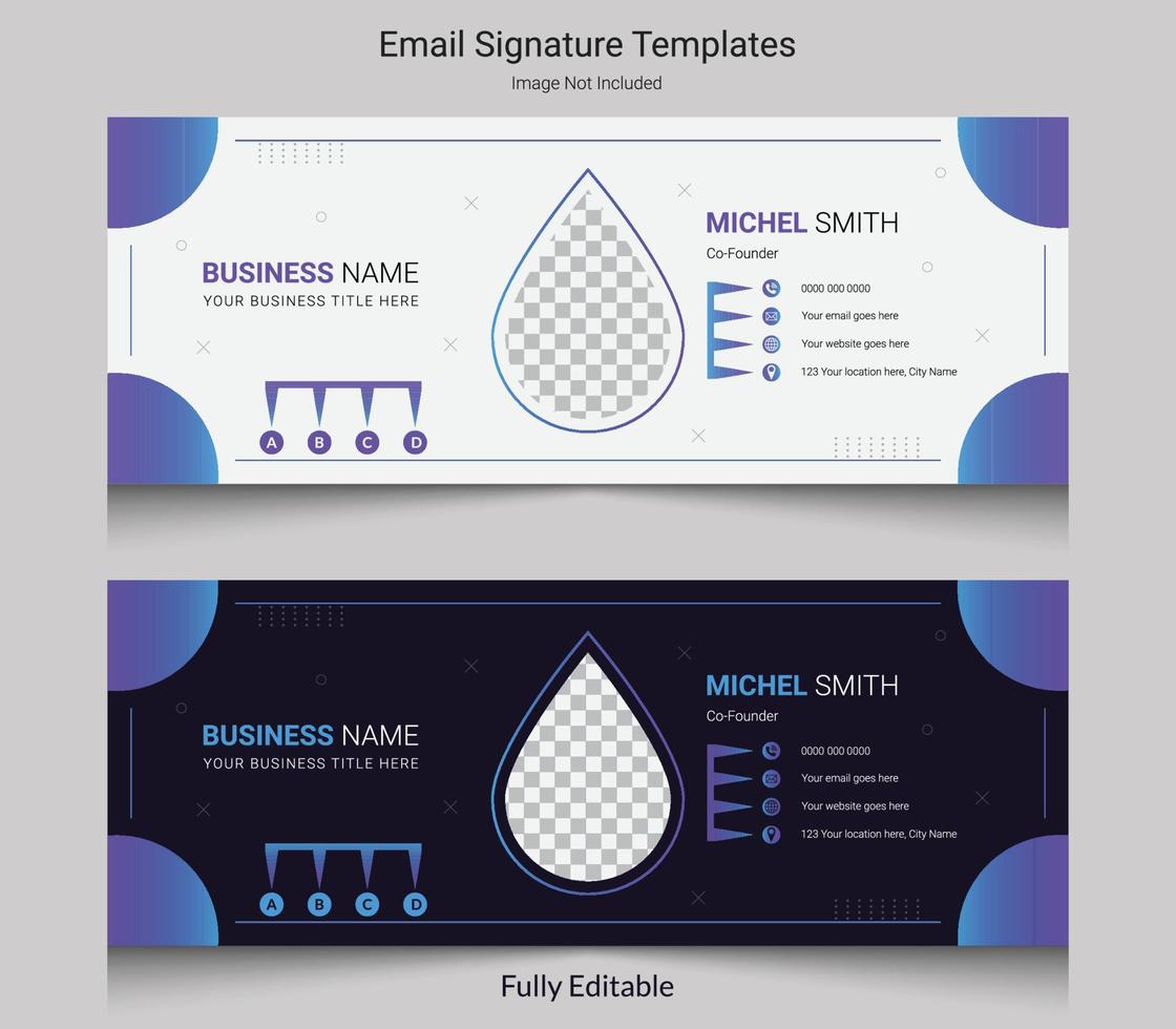 Email Signature Template Design vector