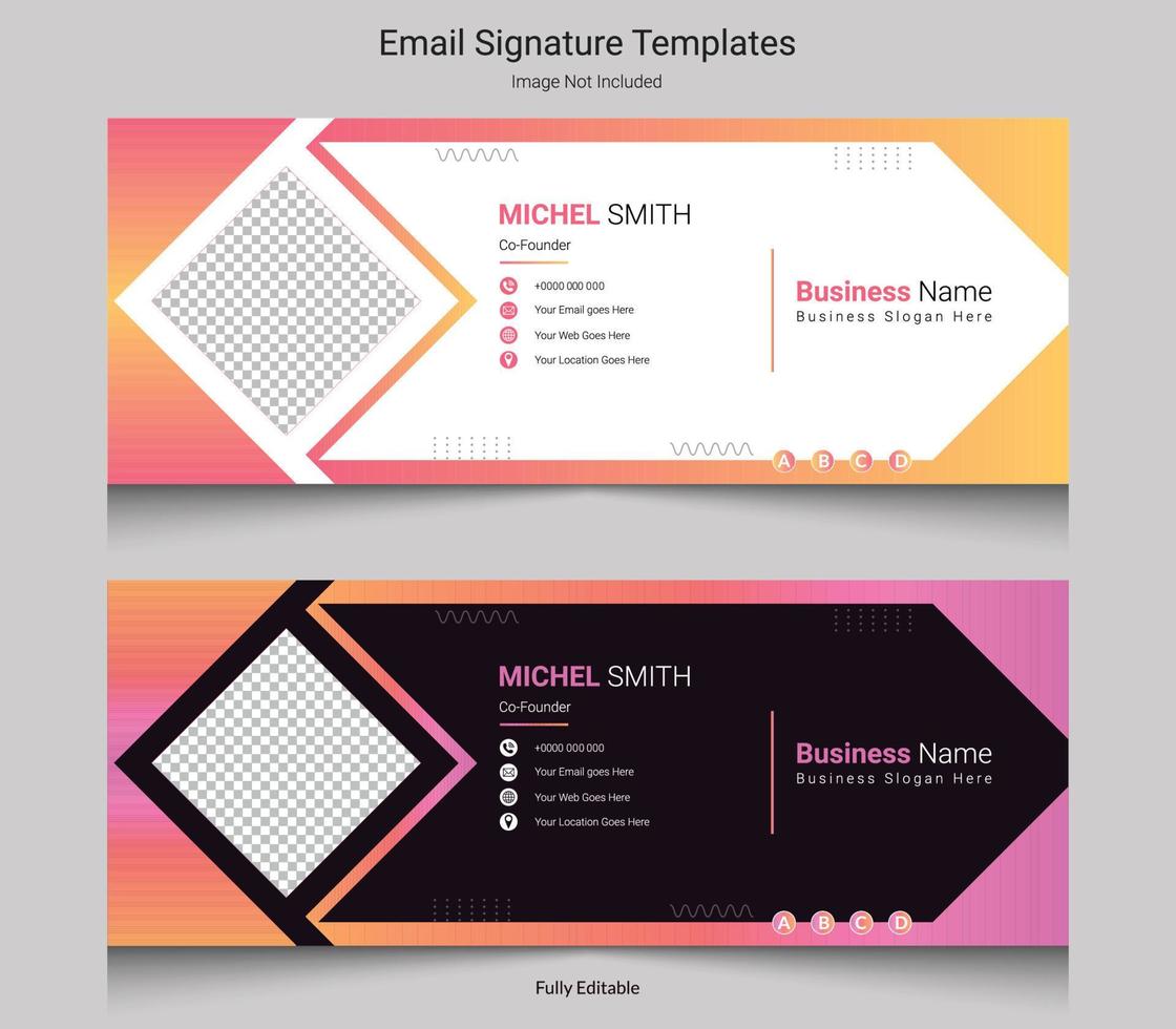 Email Signature Template Design vector