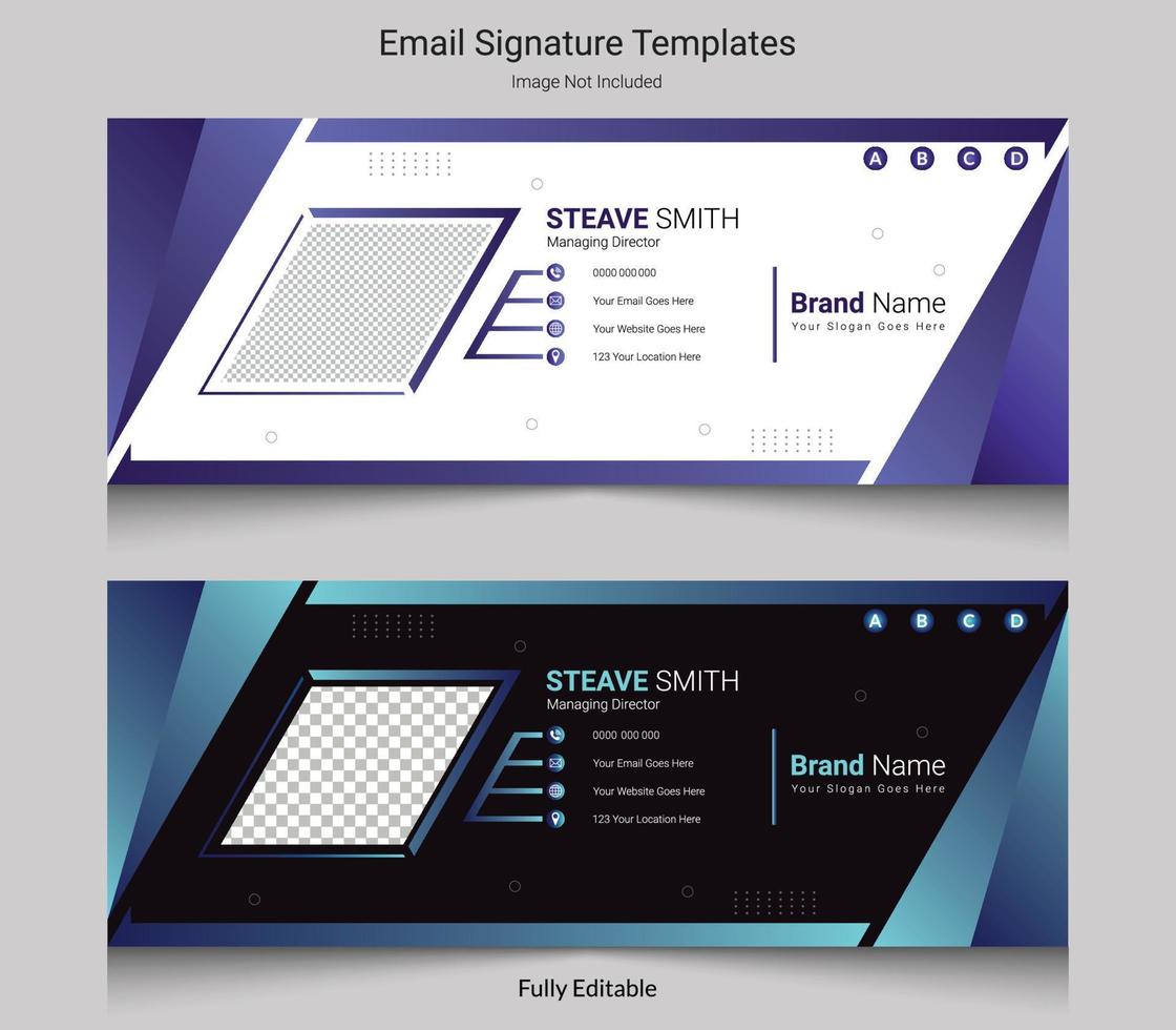 Email Signature Template Design vector