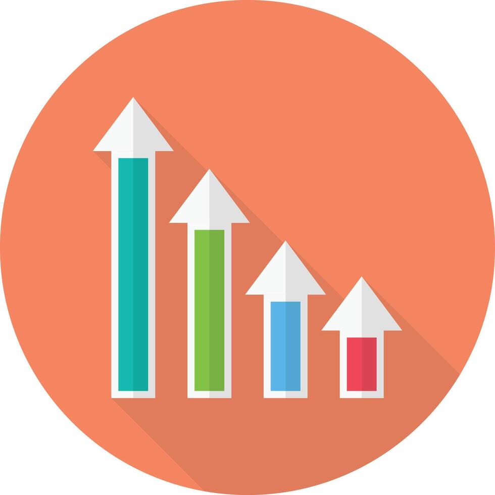 ilustración de vector de gráfico de crecimiento en un fondo. símbolos de calidad premium. iconos vectoriales para concepto y diseño gráfico.