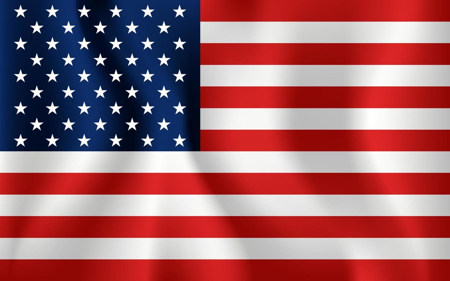 Realistic United States National Flag vector