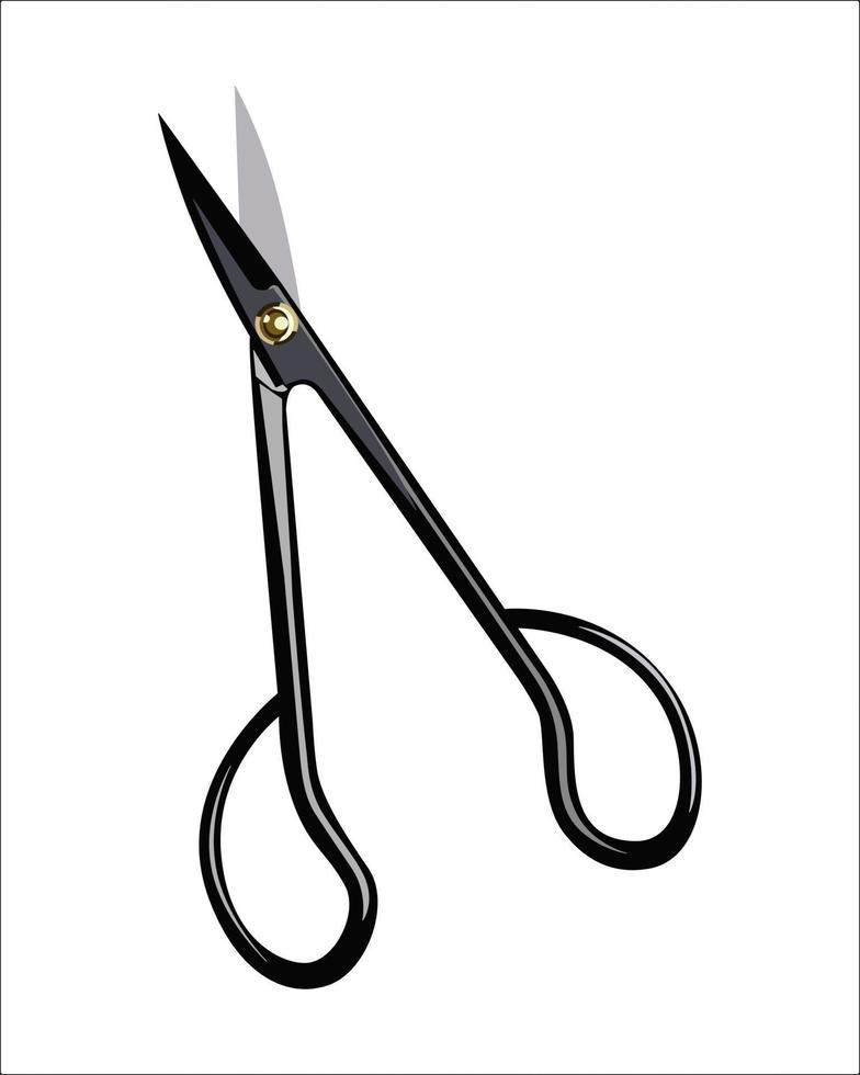 Vector Illustration Pruning Scissors isolated on white background. Gardening tools.