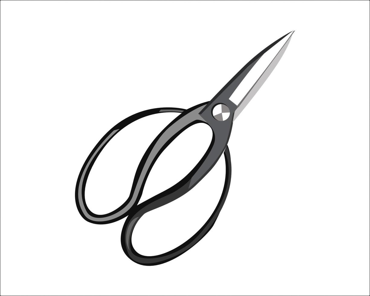 Vector Illustration Pruning Scissors isolated on white background. Gardening tools.