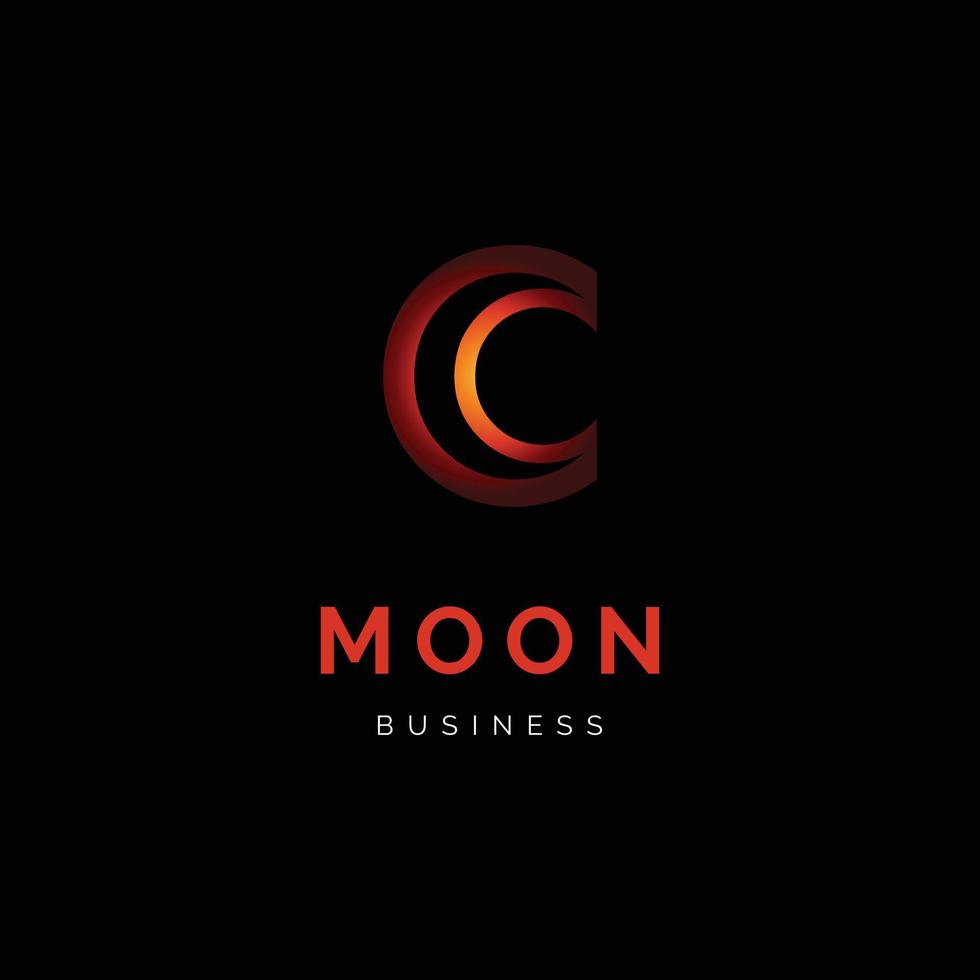 Moon Icon Logo Design Template vector