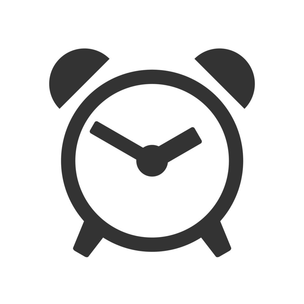 tiempo de arte de línea, reloj, despertador, diseño de icono de silueta negra de cronómetro vector