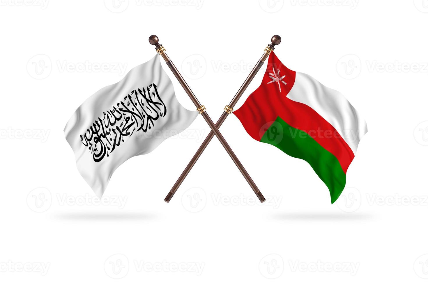 Islamic Emirate of Afghanistan versus Oman Two Country Flags photo