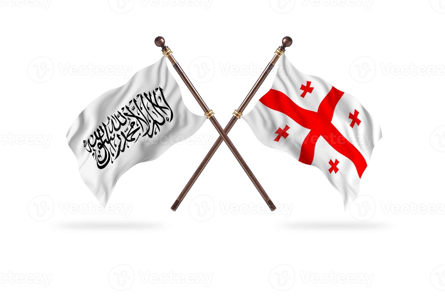 Islamic Emirate of Afghanistan versus Georgia Two Country Flags photo