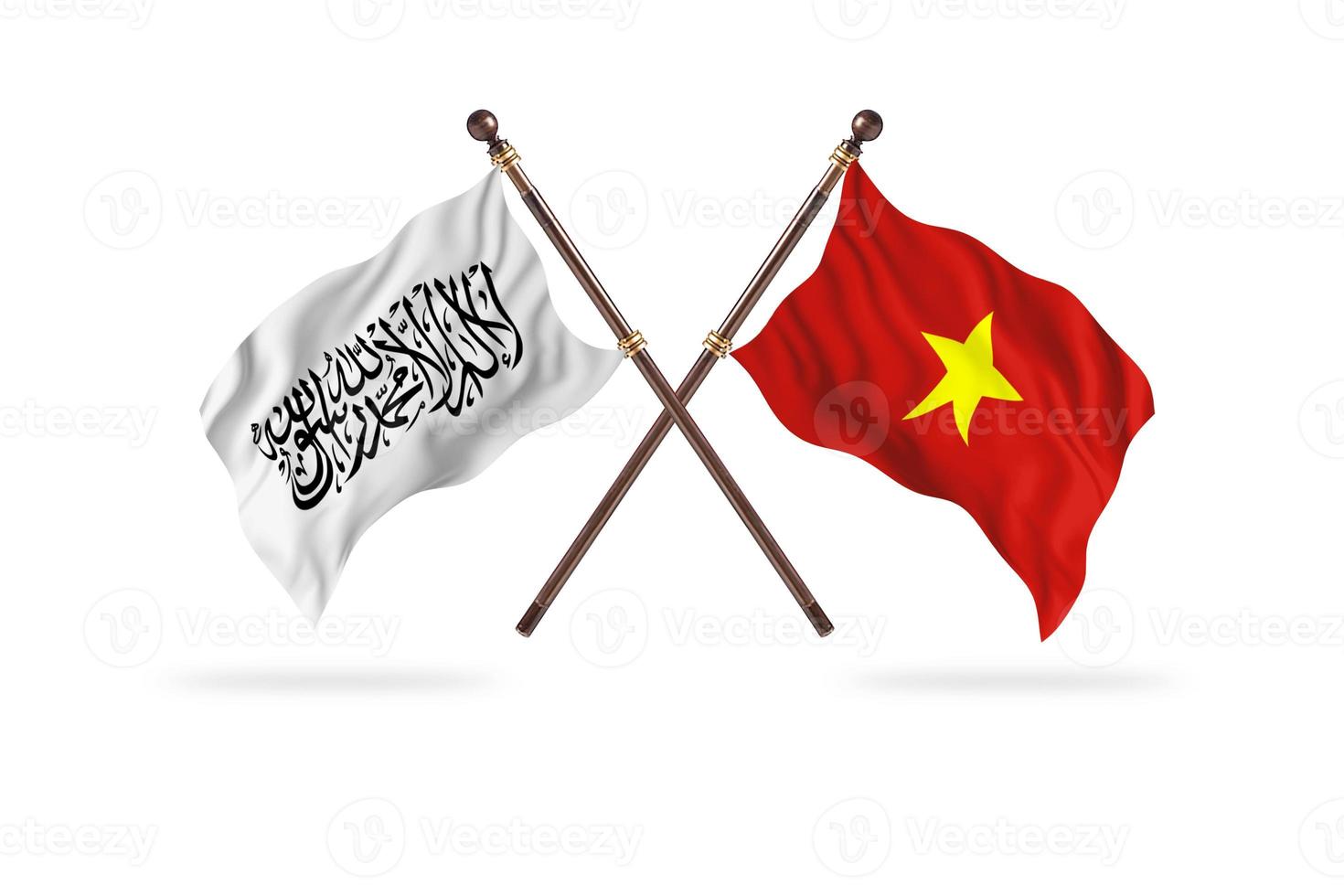 Islamic Emirate of Afghanistan versus Vietnam Two Country Flags photo