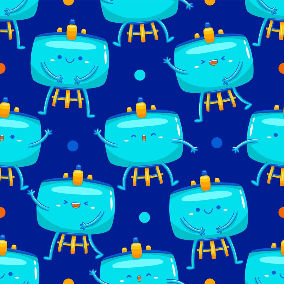 Canvas Mascot Seamless Pattern vector