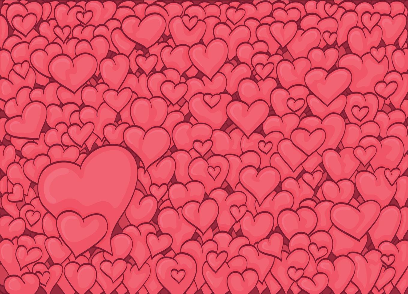 conjunto de corazones de colores decorativos. fondo para un estado de ánimo romántico. ilustración del día de san valentín. postal con amor. vector