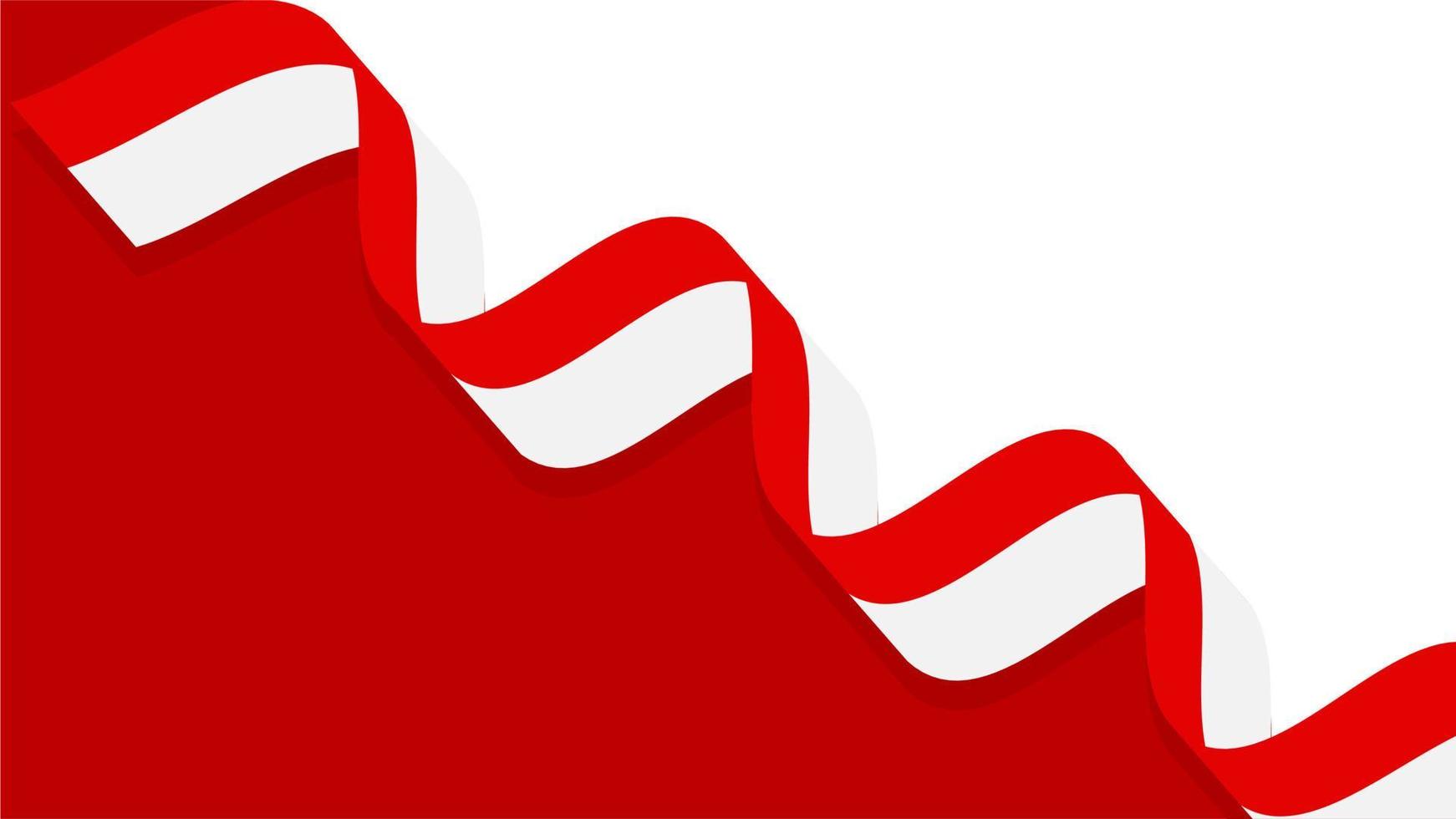 indonesia bandera plantilla fondo rojo blanco vector ilustración