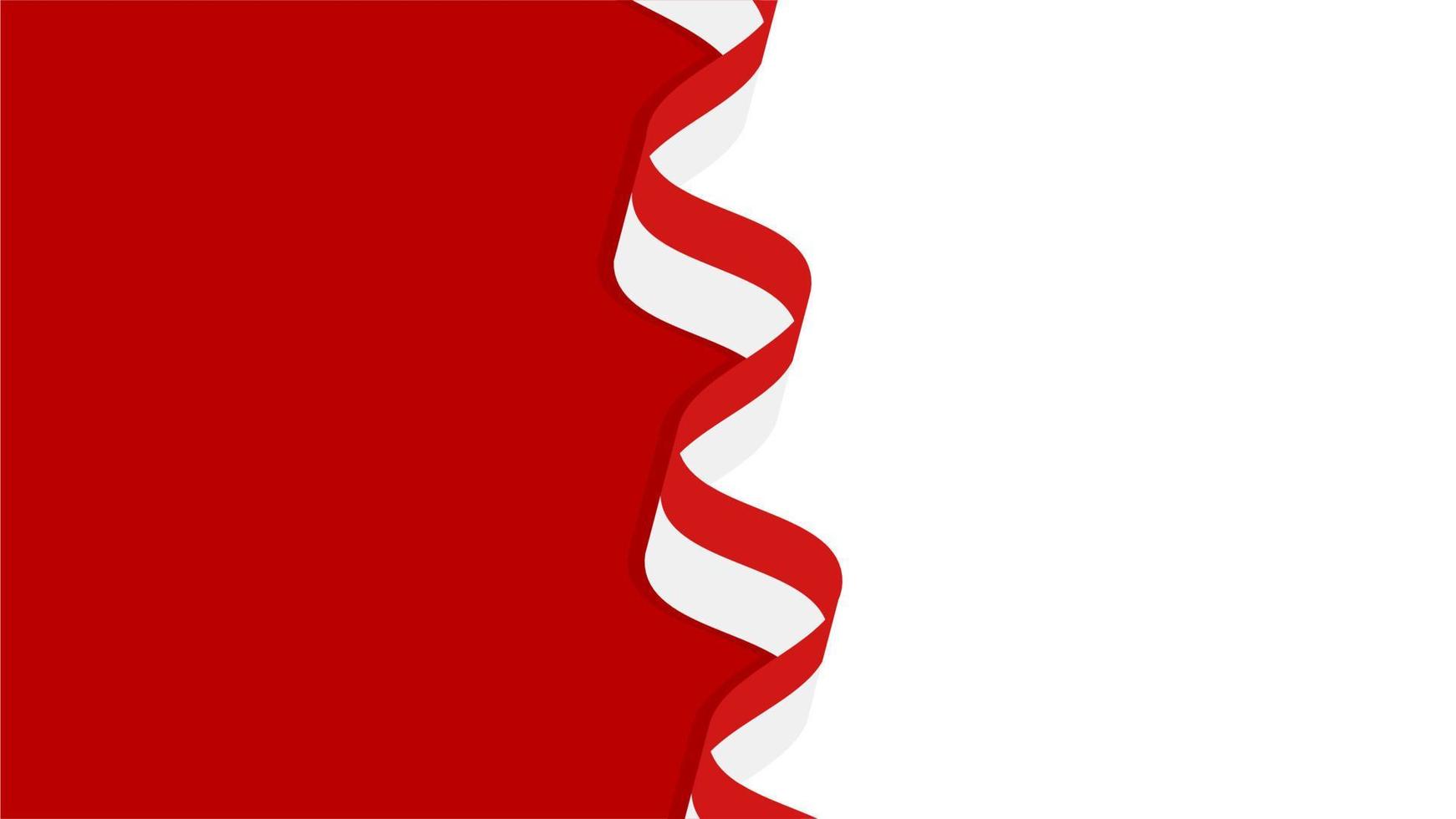 Indonesia flag template background red white vector illustration