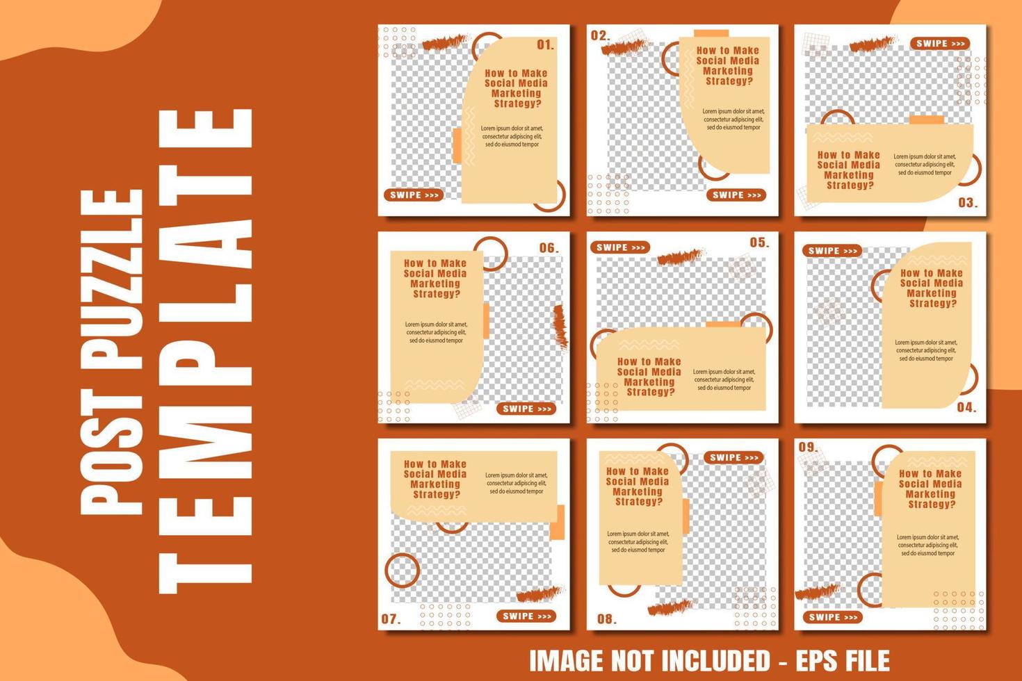 set of startup business template for social media post vector