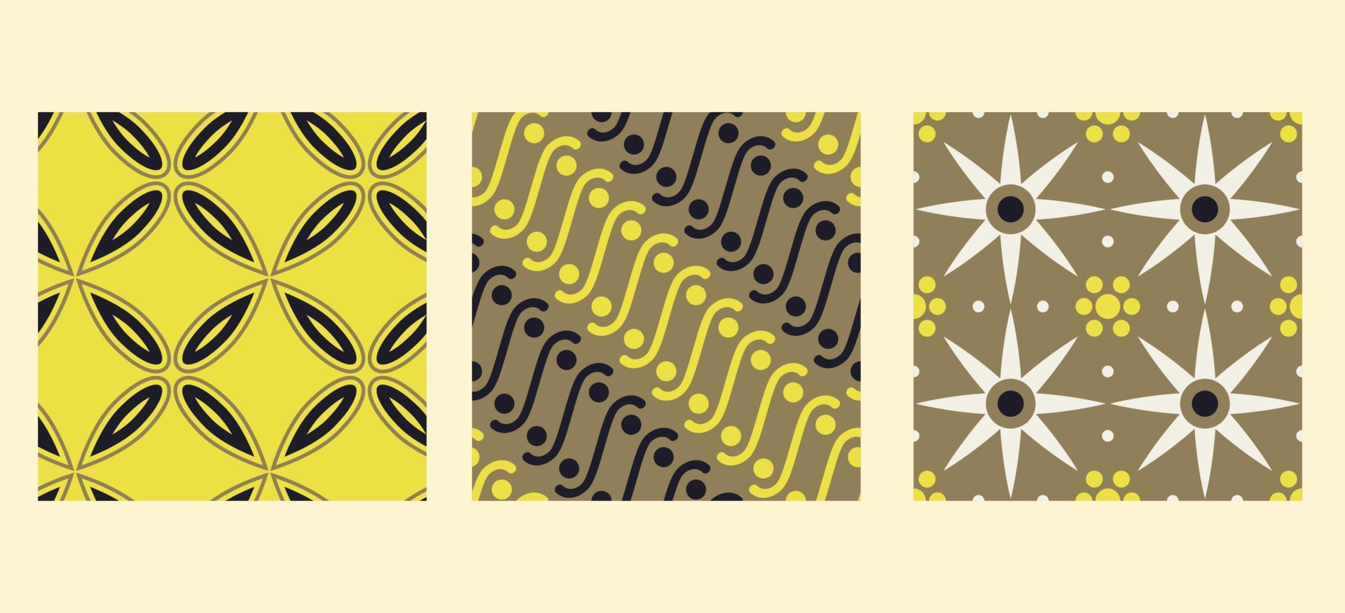 BATIK PATTERN SET. SIMPLE BATIK DESIGN 13992293 Vector Art at Vecteezy