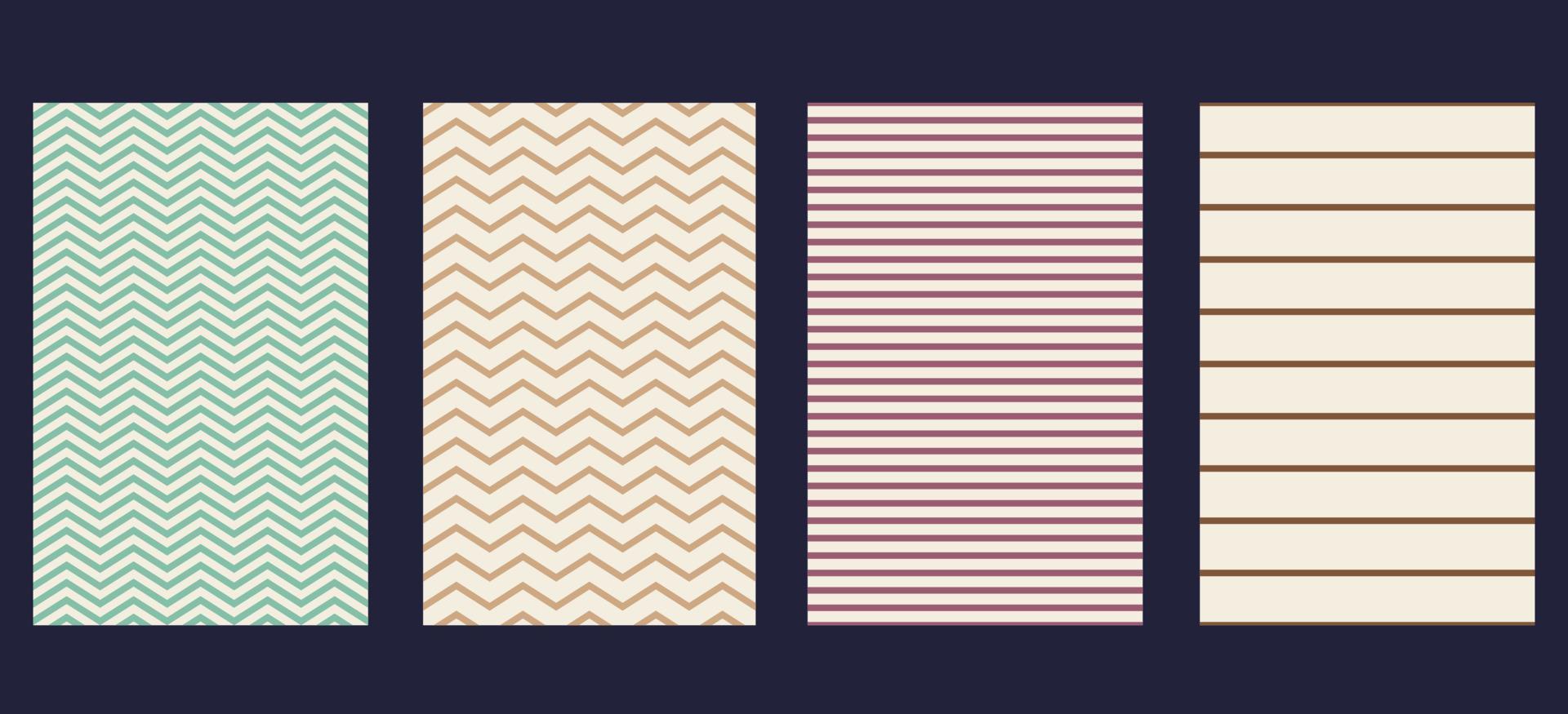 SIMPLE RETRO STRIPE PATTERN SET vector