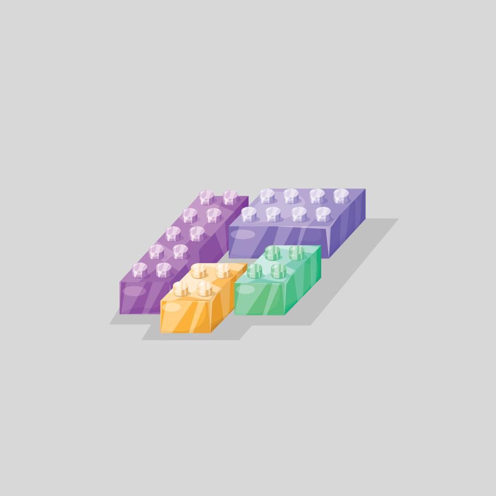 Colorful Brick Toy Illustration Vector
