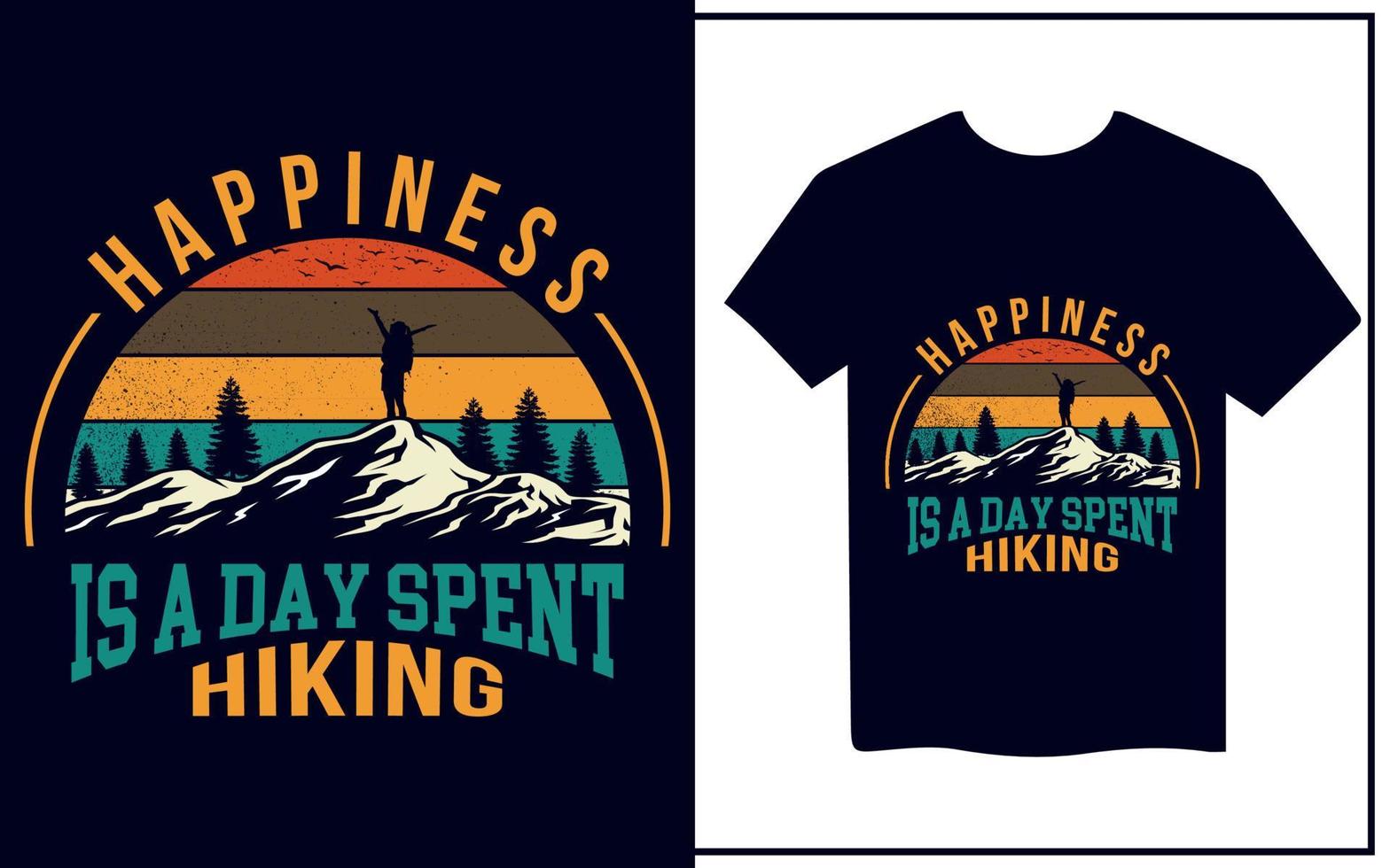 hiking t shirt design vector