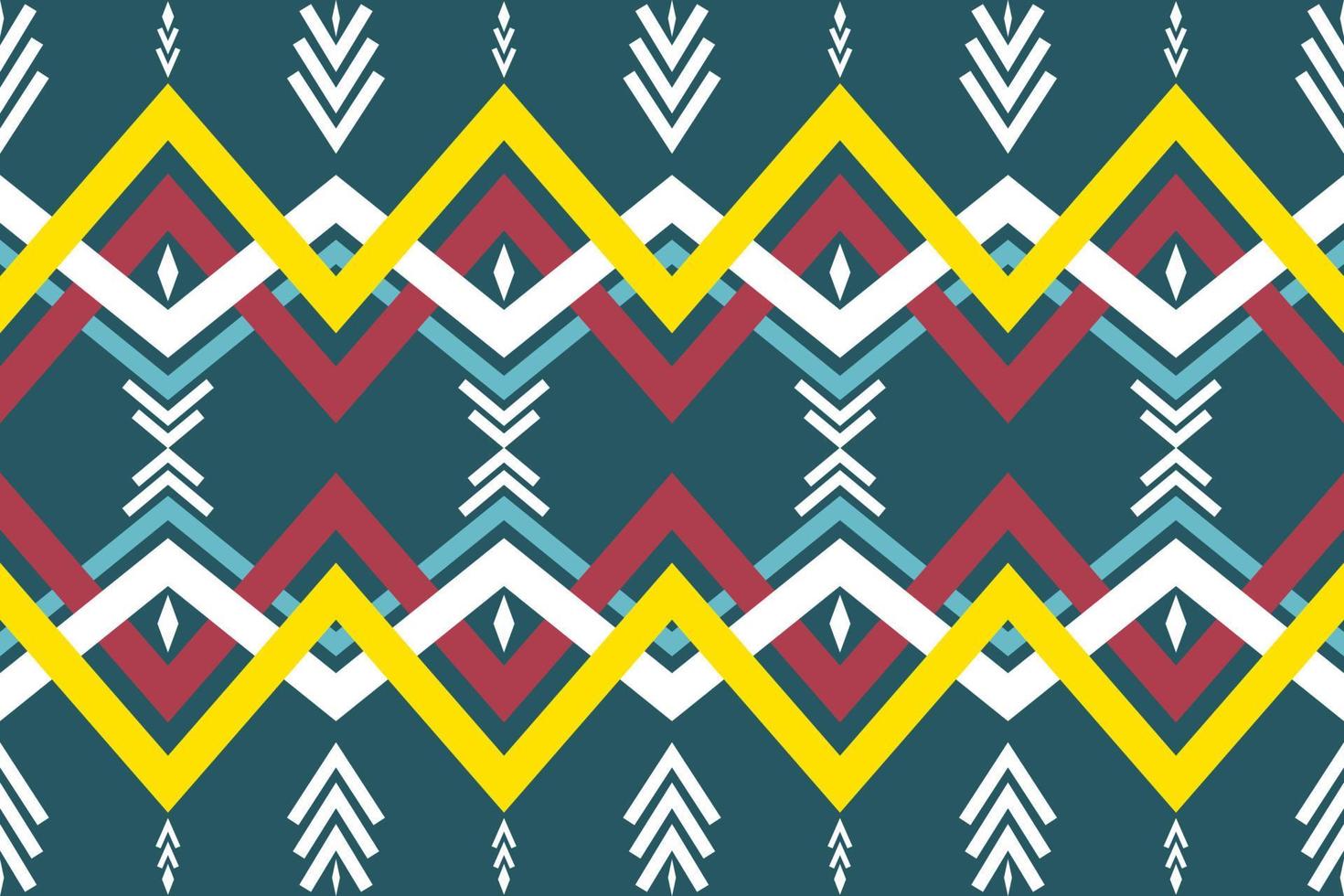 Ethnic geometric fabric pattern vector