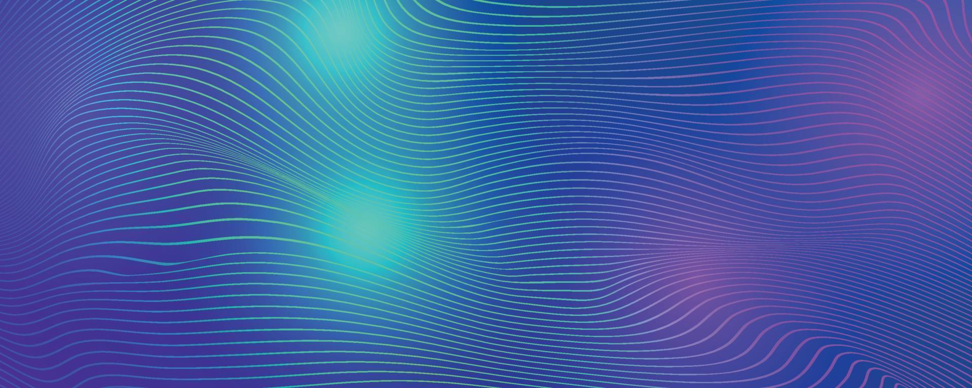 Tech background with abstract wave lines. vector