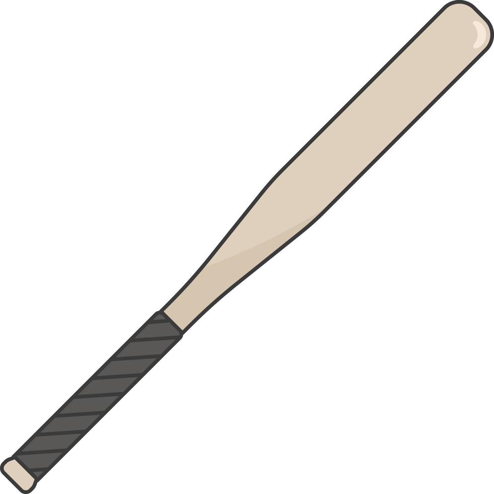 Baseball bat for team baseball game vector