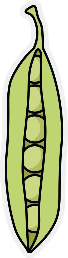 Pod of fresh green peas vector