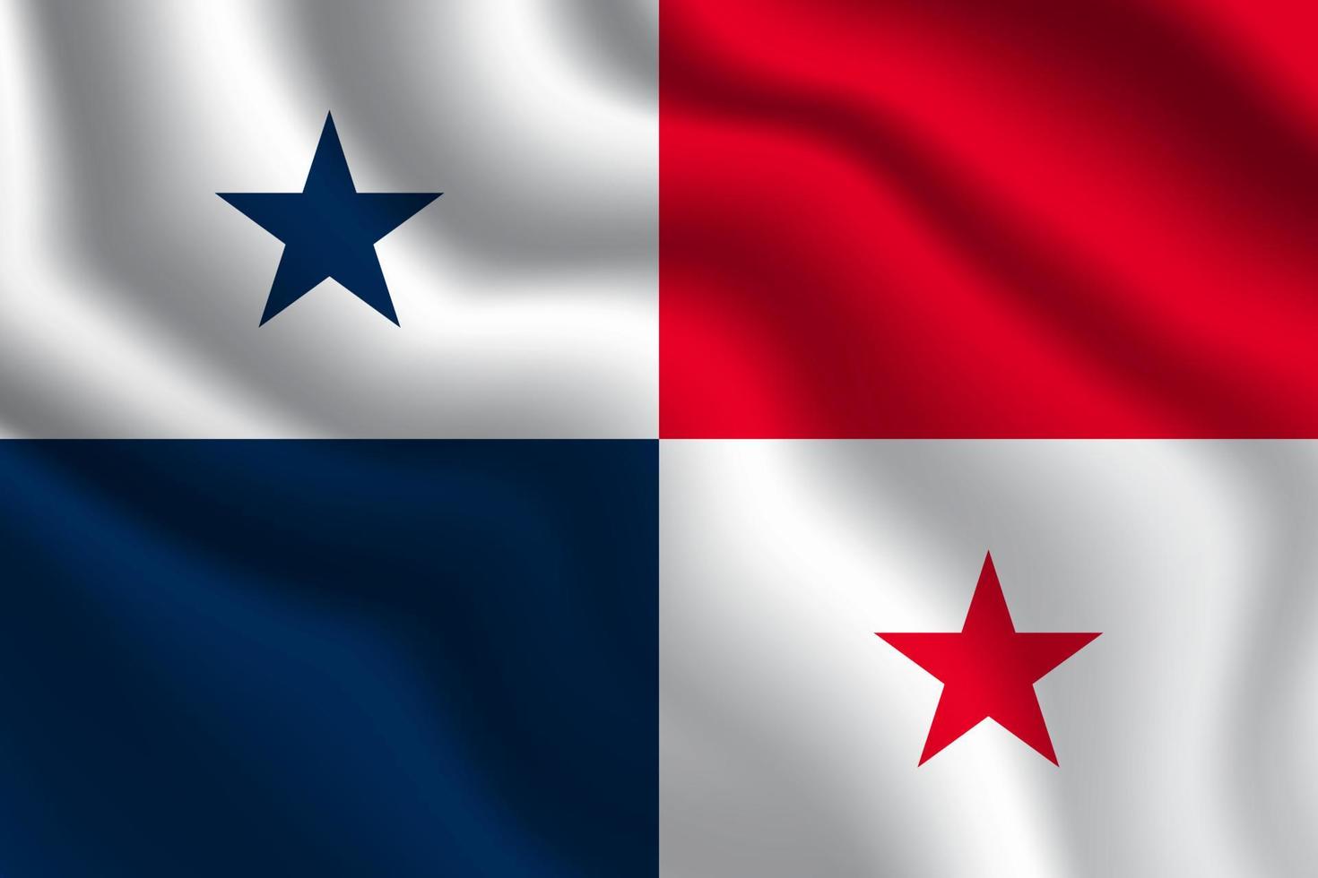 ilustración de vector de bandera nacional de panamá con diseño de colores oficiales