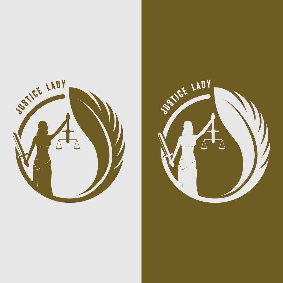 justice logo vector with slogan template