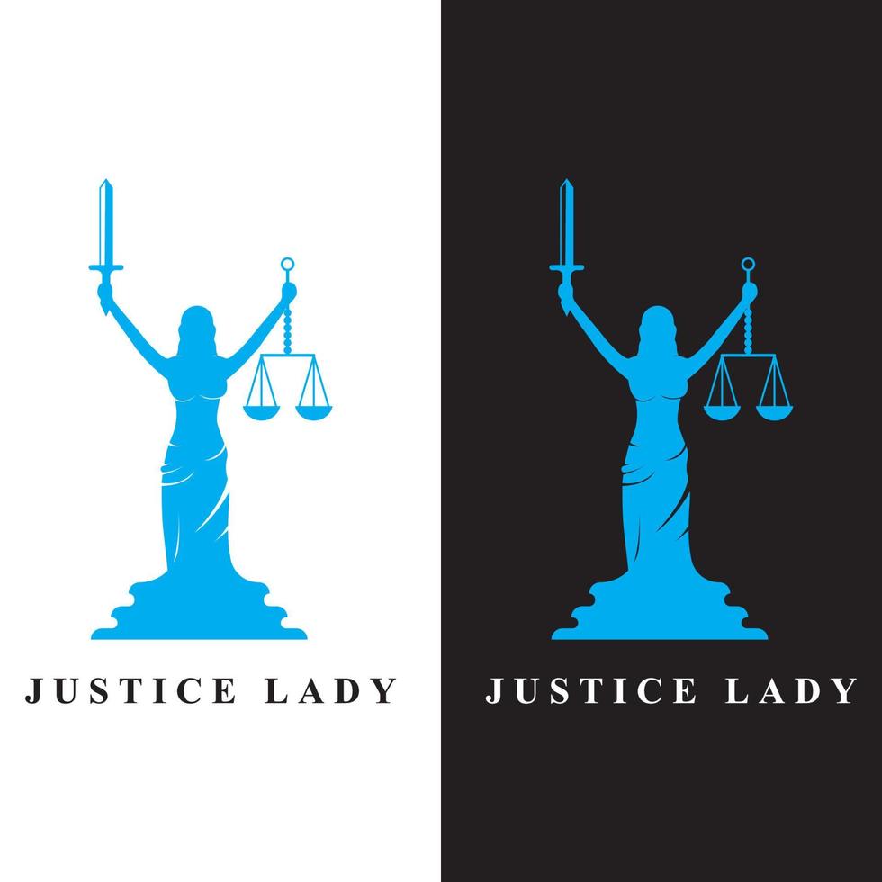 justice logo vector with slogan template