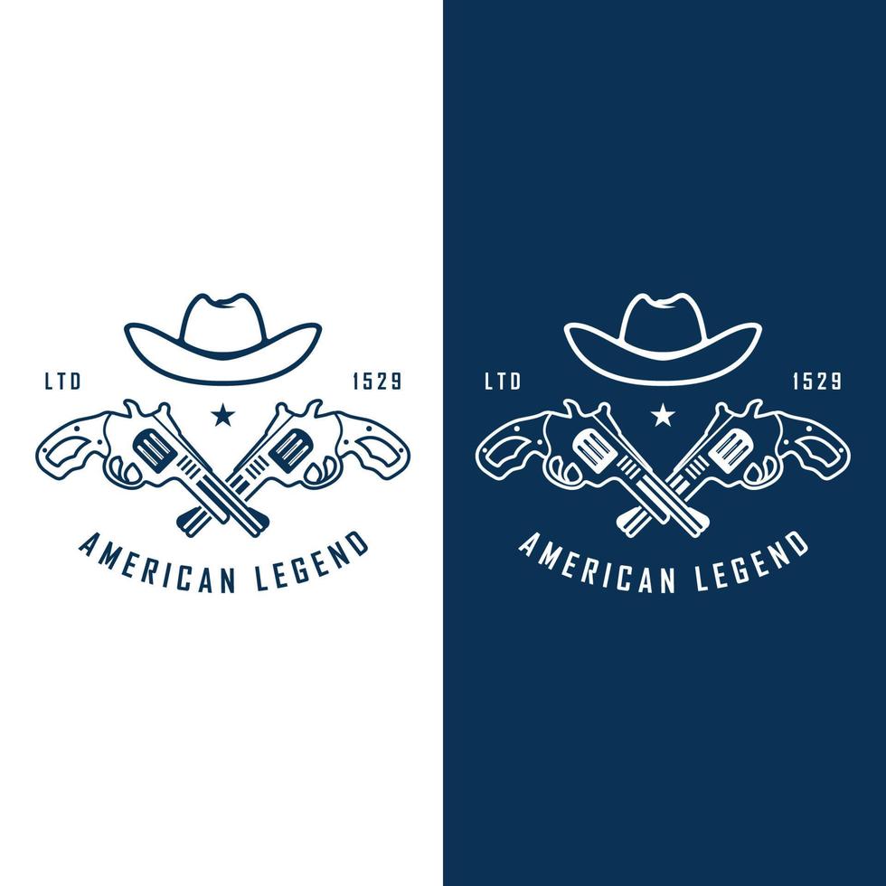 vector de logotipo de vaquero con plantilla de eslogan