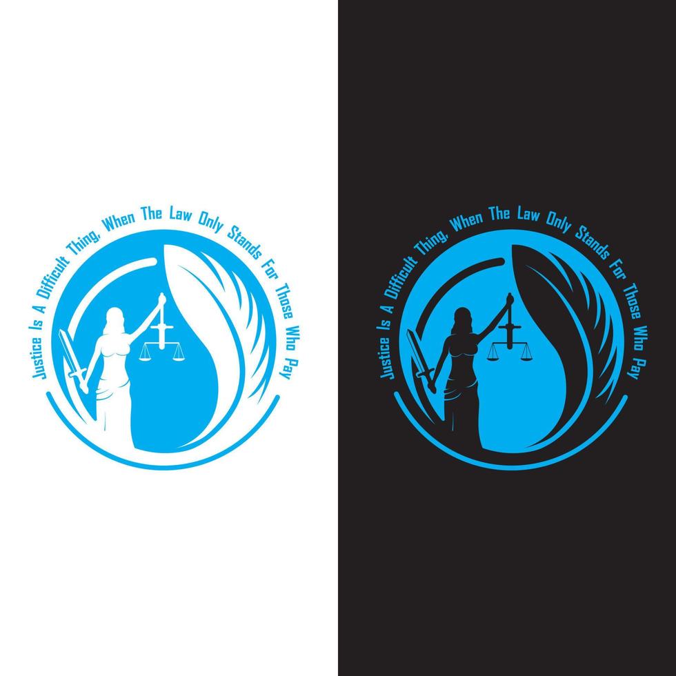 justice logo vector with slogan template