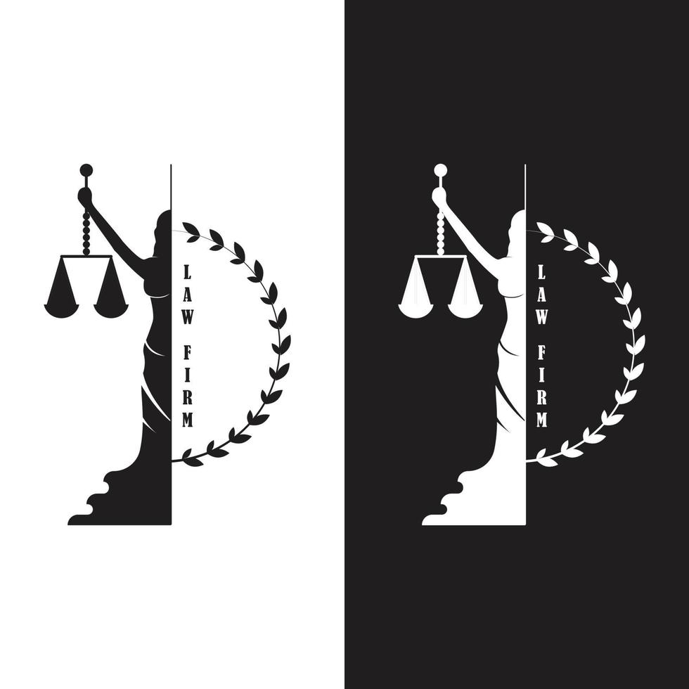 justice logo vector with slogan template