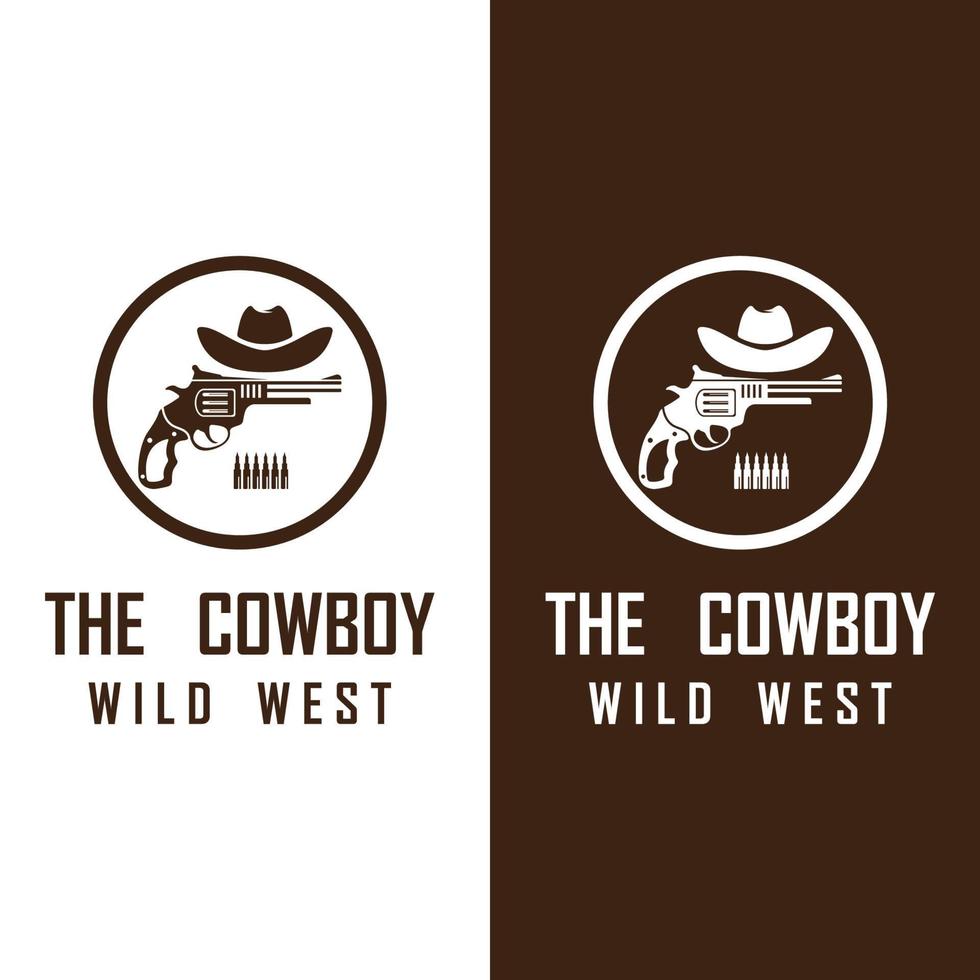 cowboy logo vector with slogan template