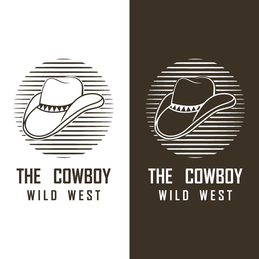 vector de logotipo de vaquero con plantilla de eslogan