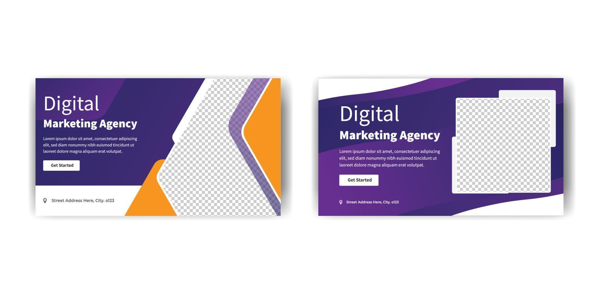 digital marketing social media post template. social media banner template design. vector