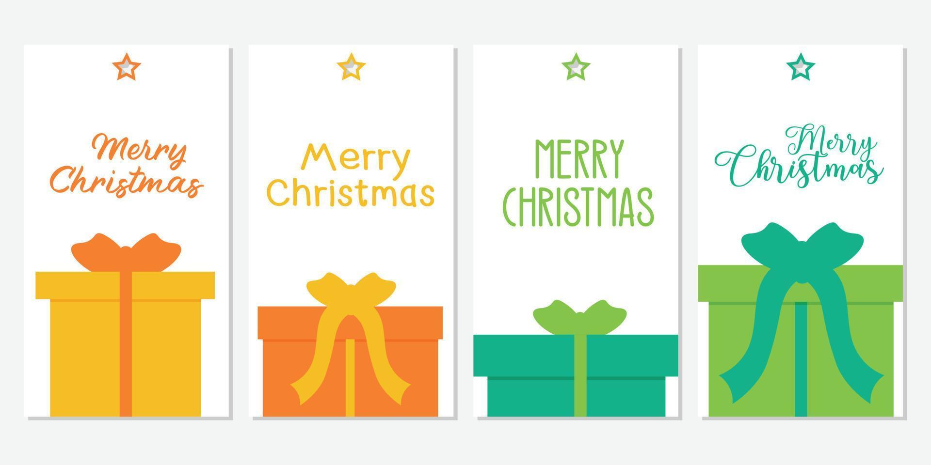 Merry Christmas tags set. Christmas printable gift tags. vector
