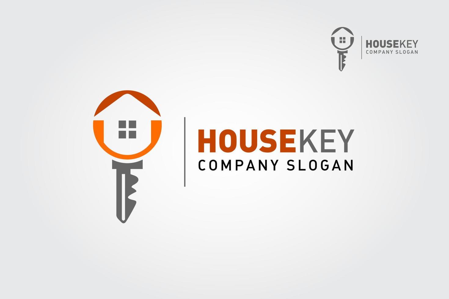 House Key  Vector Logo Template. A modern house logo with keys for real estate related business and services. It's made by simple shapes although looks very professional.