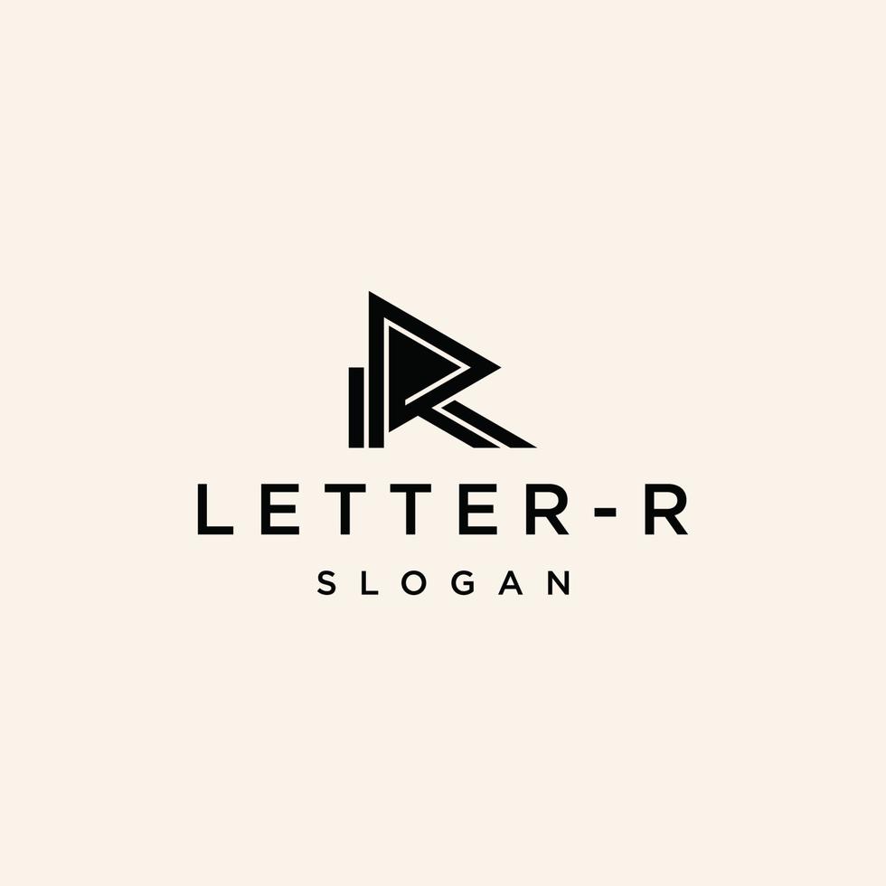 plantilla de diseño de logotipo de letra r vector