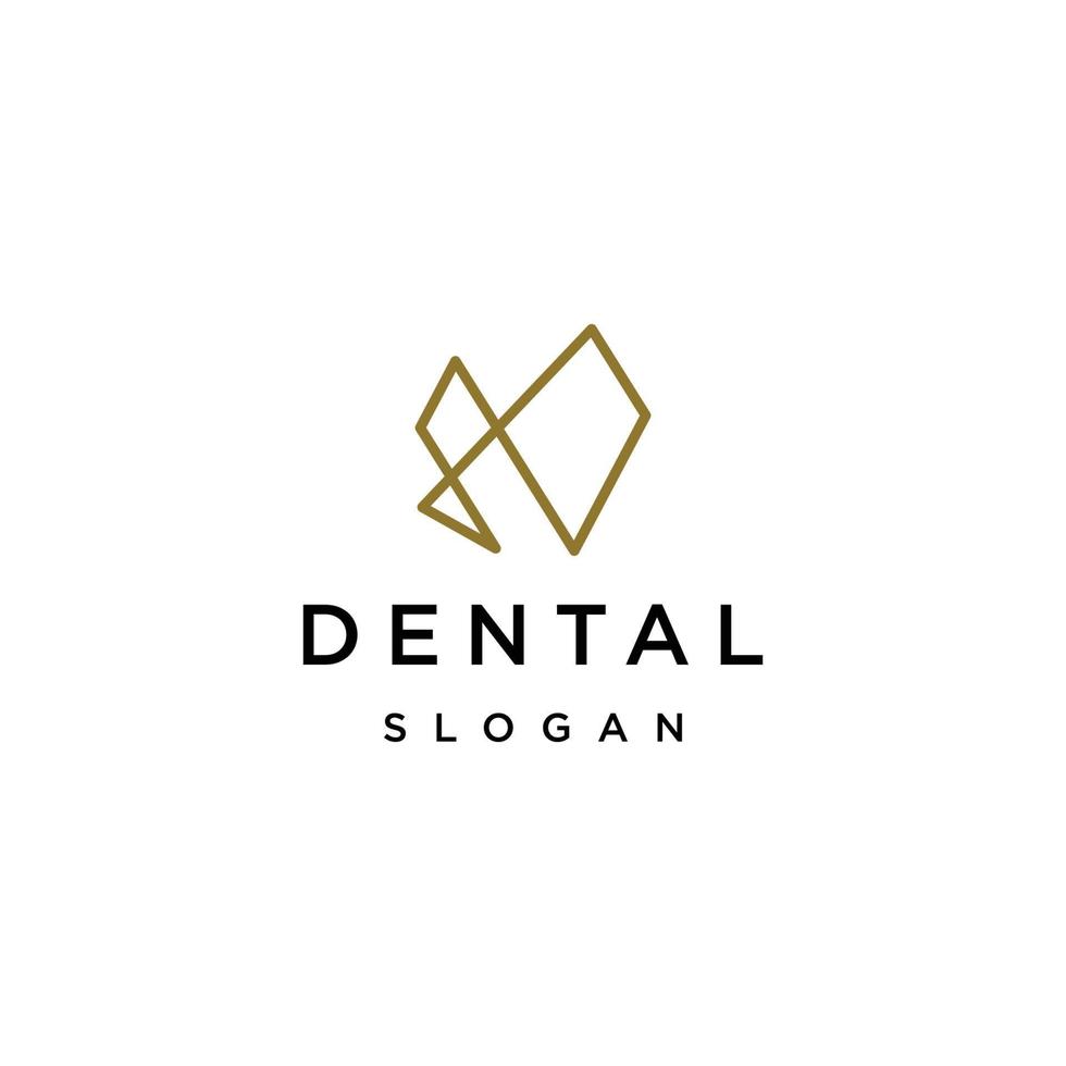 Dental Logo, Luxury Elegant with simple line art, monoline, outline style vector