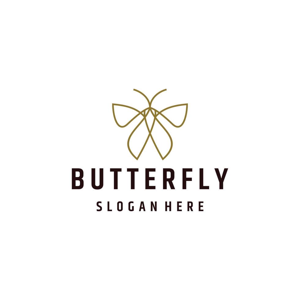 Abstract butterfly line logo icon design vector