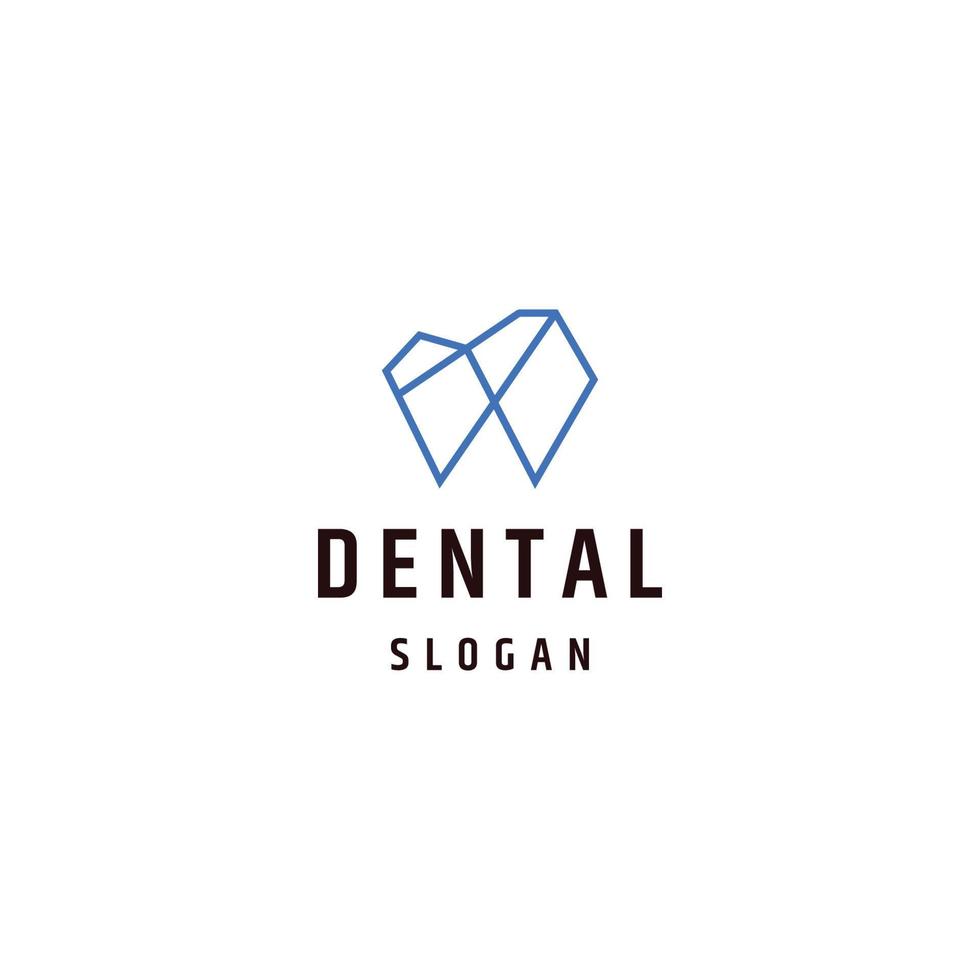 Dental Logo, Luxury Elegant with simple line art, monoline, outline style vector
