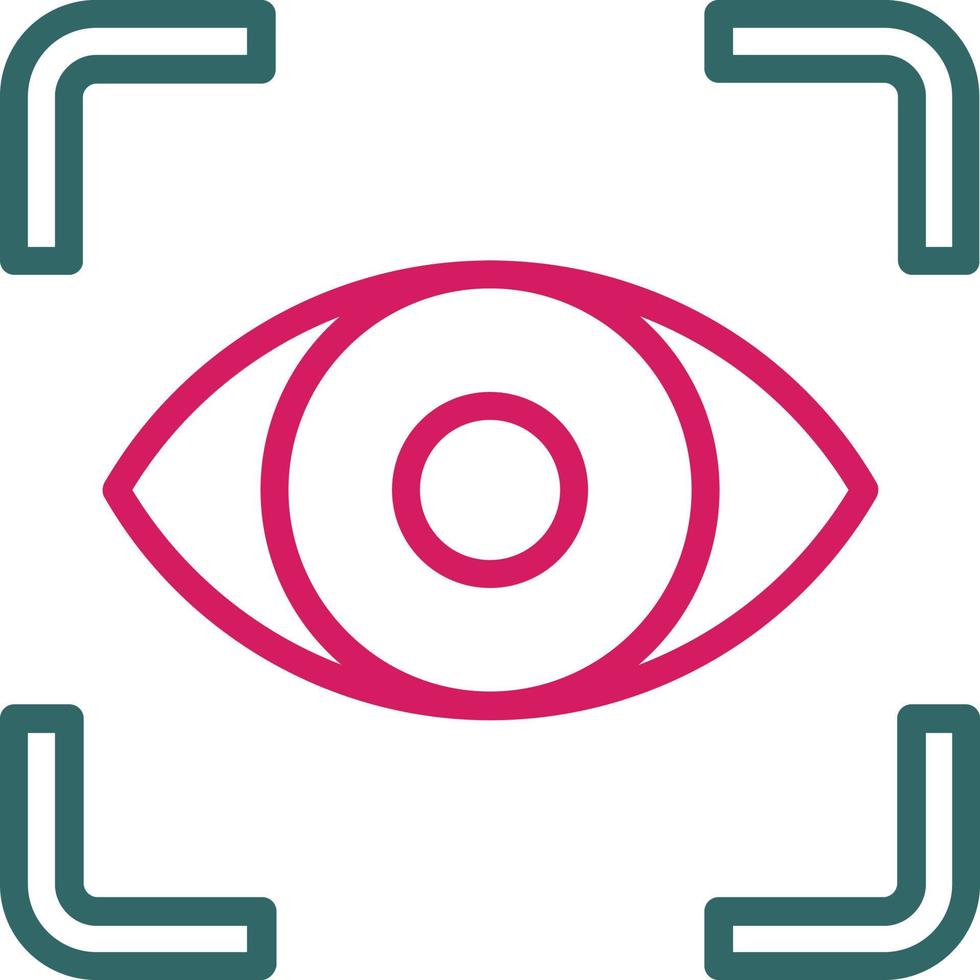 icono de vector de escáner ocular